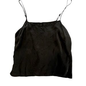 SKIMS 95% Silk Camisole Tank Top spaghetti straps small layering sexy black